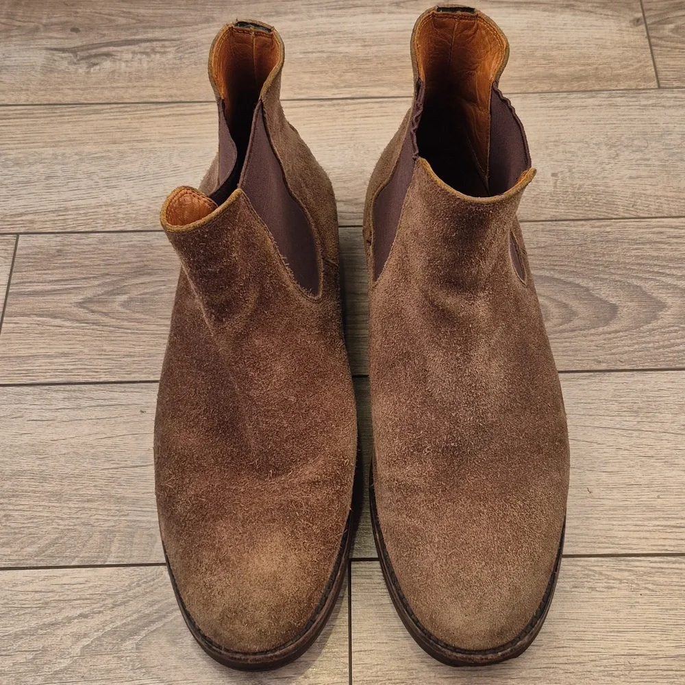 POLO RALPH LAUREN‎ Bryson Brown Suede Leather Sz 11.5 Mens Chelsea Slip On Boots